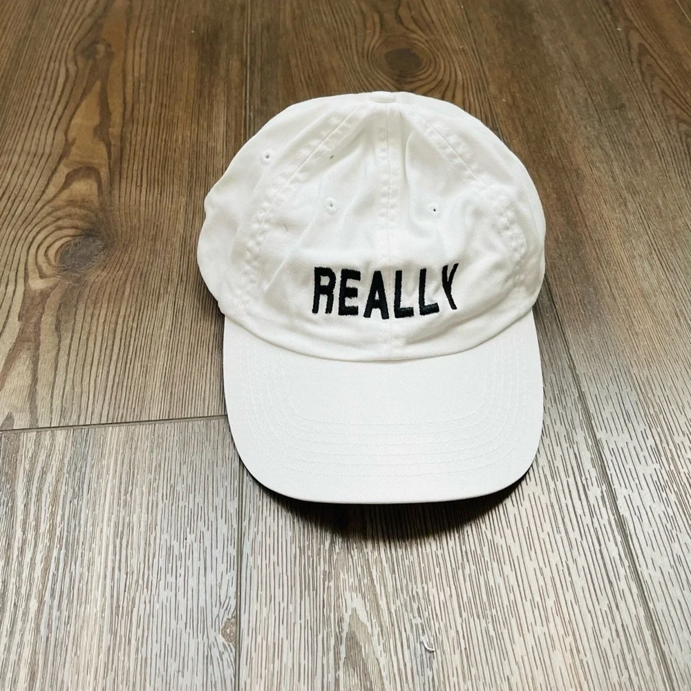 White Cap with Black Embroidery - Picture 8 of 8